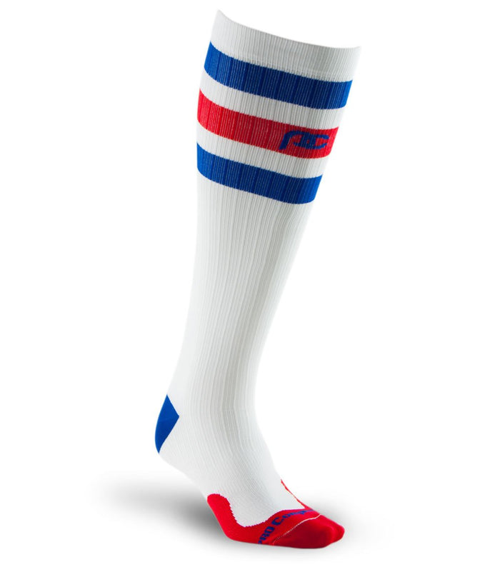 Marathon, White, Red and Blue Stripe
